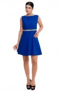 Short Sax Blue Coctail Dress T2561