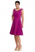 Short Purple Coctail Dress T2592