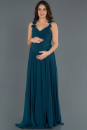 Long Oil Green Pregnancy Evening Dress ABU753