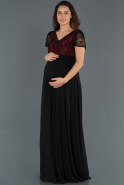 Long Red Pregnancy Evening Dress ABU749