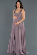 Long Lavender Pregnancy Evening Dress ABU753