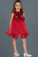 Long Red Girl Dress ABU1138