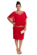 Short Red Plus Size Dress ALY5156