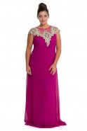 Long Purple Oversized Evening Dress O8022