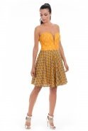 Short Mustard Evening Dress ALY6319