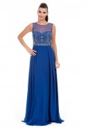 Long Sax Blue Evening Dress S4183