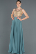 Long Turquoise Engagement Dress ABU1154