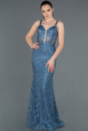 Indigo Long Mermaid Prom Dress ABU1009