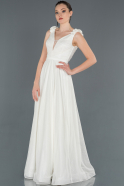 Long White Prom Gown ABU1158