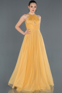 Long Yellow Prom Gown ABU1160