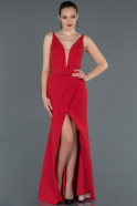 Front Short Back Long Red Prom Gown ABO050