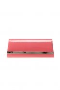 Coral Patent Leather Clucth Bag V402