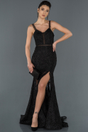 Tail Black Laced Mermaid Prom Dress ABU1174