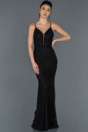 Long Black Laced Mermaid Prom Dress ABU1176