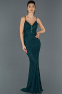 Long Emerald Green Laced Mermaid Prom Dress ABU1176