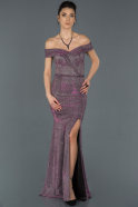 Fuchsia Long Engagement Dress ABU616