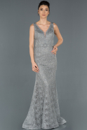 Long Grey Engagement Dress ABU982