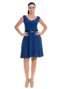 Short Sax Blue Coctail Dress T2640