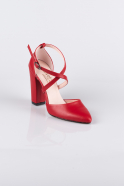 Red Skin Evening Shoes AB1033