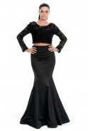 Long Black Evening Dress ALK6092