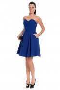 Short Sax Blue Sweetheart Evening Dress T2648