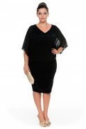 Short Black Plus Size Dress BC8102