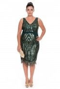 Short Green Oversized Evening Dress NZ8355