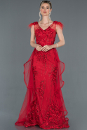 Long Red Engagement Dress ABU1202