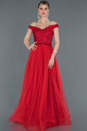 Long Red Engagement Dress ABU1203