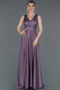 Long Lavender Satin Prom Gown ABU1205