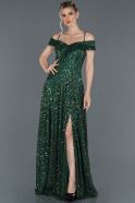 Long Emerald Green Engagement Dress ABU1211