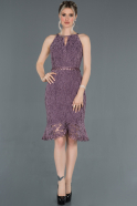 Short Lavender Velvet Dress ABK634
