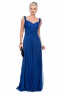 Long Sax Blue Evening Dress J1080