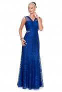 Long Sax Blue Evening Dress J1181