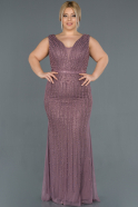 Long Lavender Oversized Mermaid Evening Dress ABU872