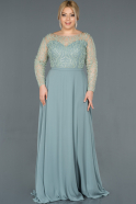 Long Turquoise Plus Size Evening Dress ABU1599