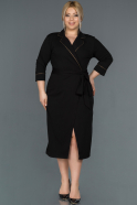 Short Black Oversized Evening Dress ABK751