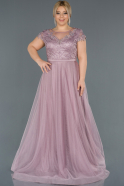 Long Light Lavender Plus Size Evening Dress ABU1220
