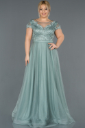 Long Turquoise Plus Size Evening Dress ABU1220