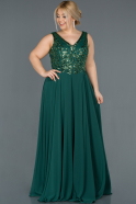 Long Emerald Green Oversized Evening Dress ABU1222