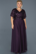 Long Dark Purple Invitation Dress ABU964