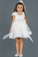 Long White Girl Dress ABU1250