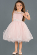 Short Powder Color Girl Dress ABK753