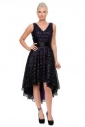 Short Black-Purple Evening Dress NZ8417