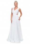 Long White Evening Dress O4396
