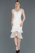 Short White Invitation Dress ABK763