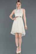 Short White Invitation Dress ABK764