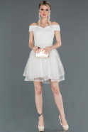 Short White Prom Gown ABK776