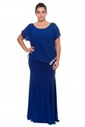 Long Sax Blue Oversized Evening Dress ALK6140