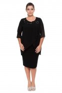 Short Black Oversized Evening Dress BC8466
